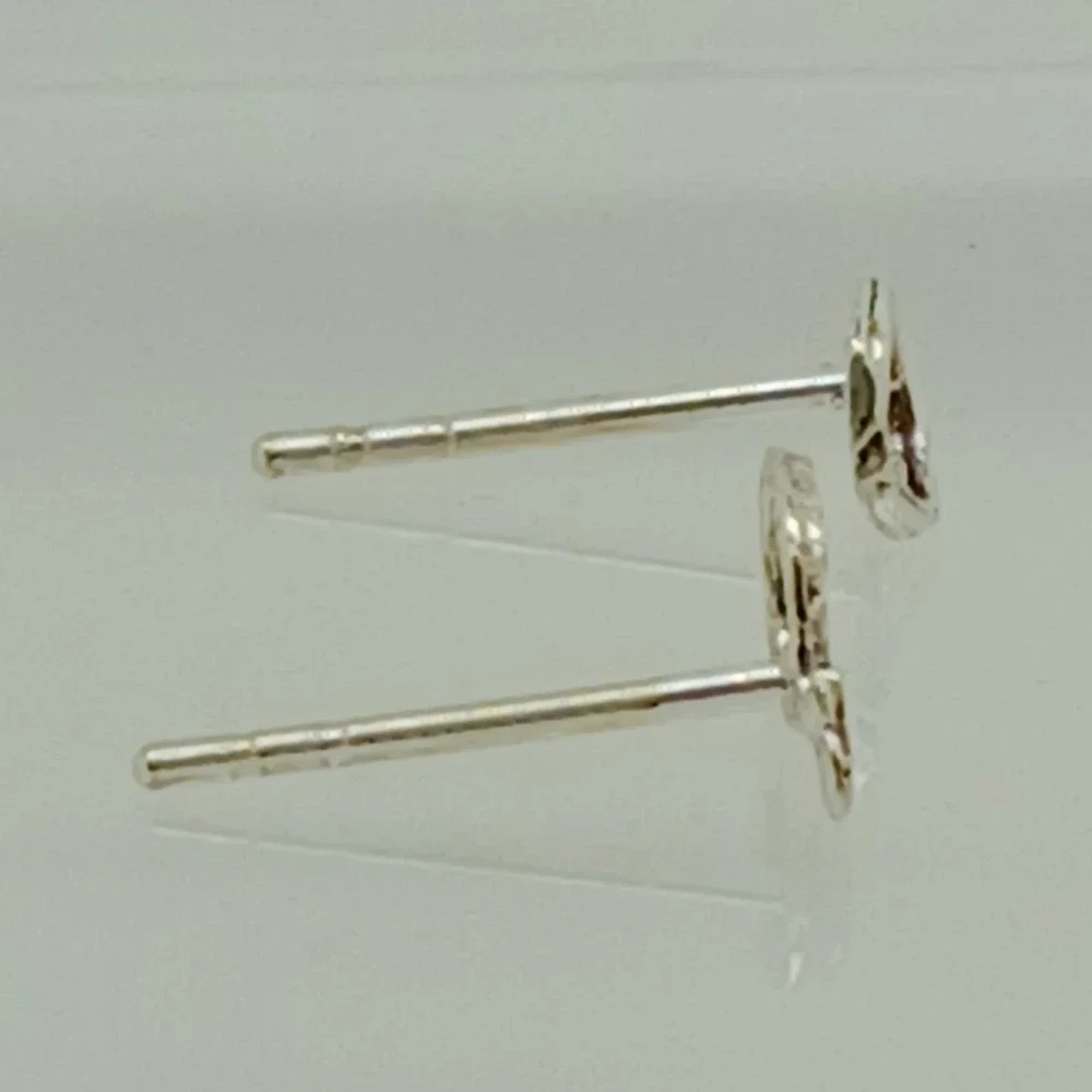 925 Sterling Silver Mars Male Symbol‎ Stud Earring Vintage 1990s Mens Jewelry